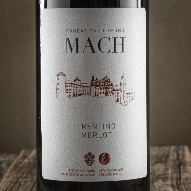 Etichetta del Merlot D.O.C. - Fondazione Mach