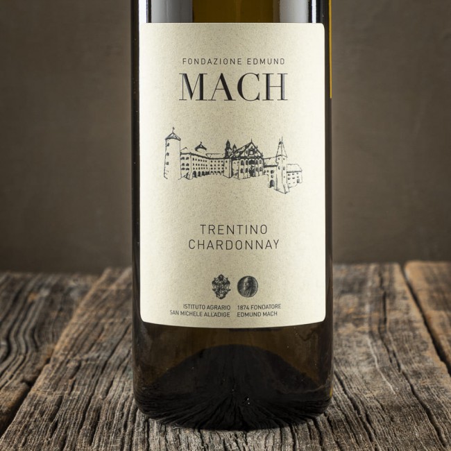 Etichetta dello Chardonnay Trentino DOC - Fondazione Mach