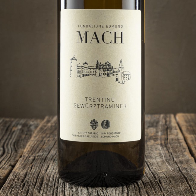 Etichetta del Gewürztraminer Trentino DOC - Fondazione Edmund Mach
