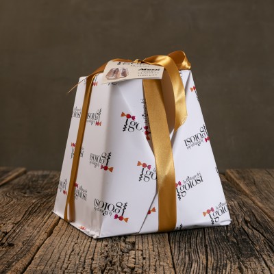 Confezione regalo del Pandoro Classico 1 kg, realizzato dalla Pasticceria Muzzi per La Bottega dei Golosi