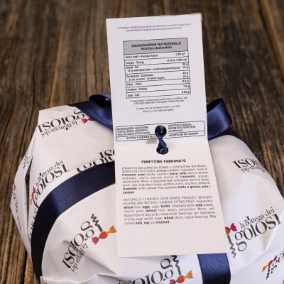 Dichiarazione nutrizionale e ingredienti del Panettone Pandorato Muzzi 1 kg