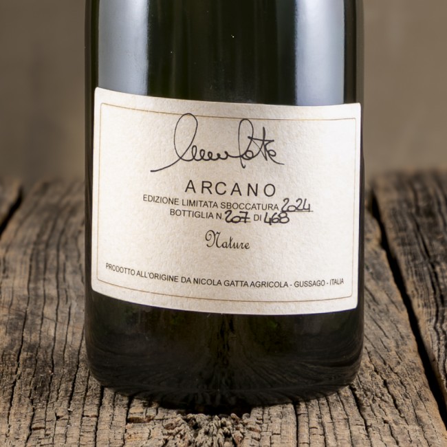 Spumante Metodo Classico Nature "Arcano 180 Lune" - Nicola Gatta, etichetta