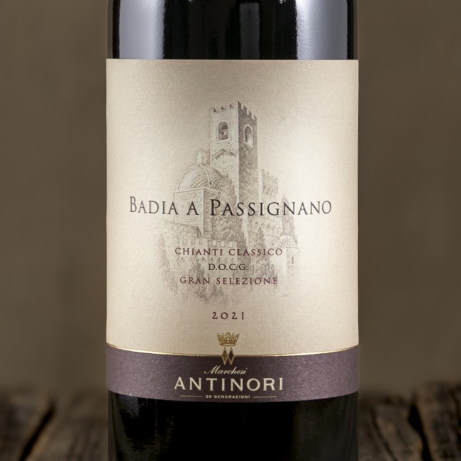 Etichetta del vino Antinori Badia a Passignano Chianti Classico DOCG Gran Selezione 2021