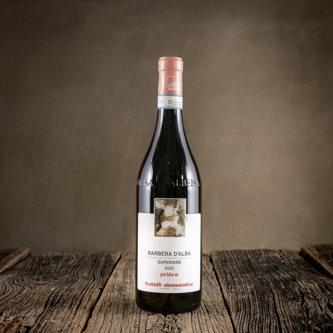 Bottiglia di vino dei Fratelli Alessandria - Barbera d'Alba Superiore Priora 2022