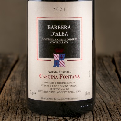 Etichetta del Barbera d'Alba DOC - Cascina Fontana