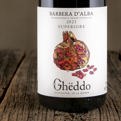 Etichetta della Bottiglia di Barbera d'Alba DOC Superiore prodotta da Gheddo