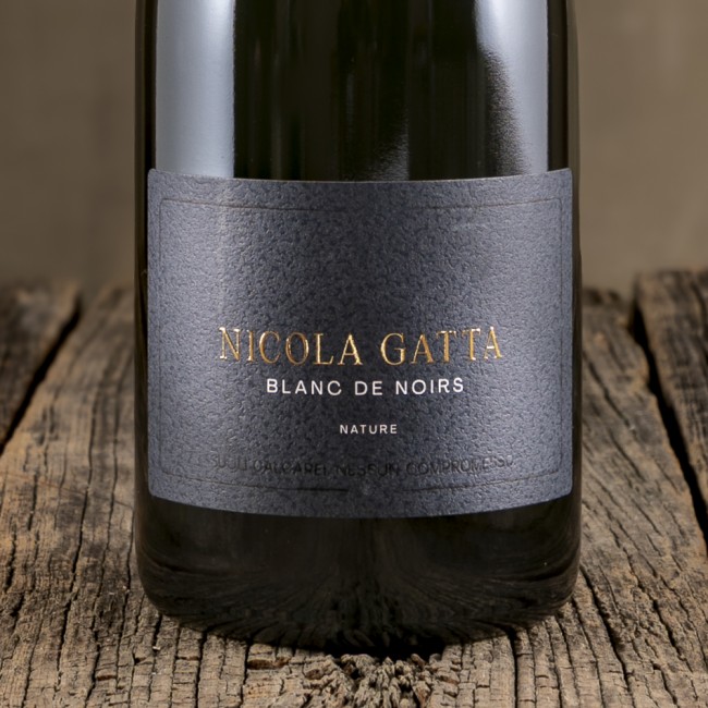Etichetta dello Spumante Metodo Classico Blanc de Noirs - Nicola Gatta