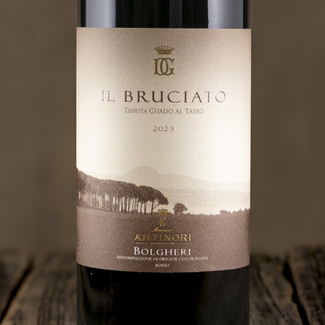 Etichetta del Bolgheri Rosso DOC Il Bruciato - Antinori