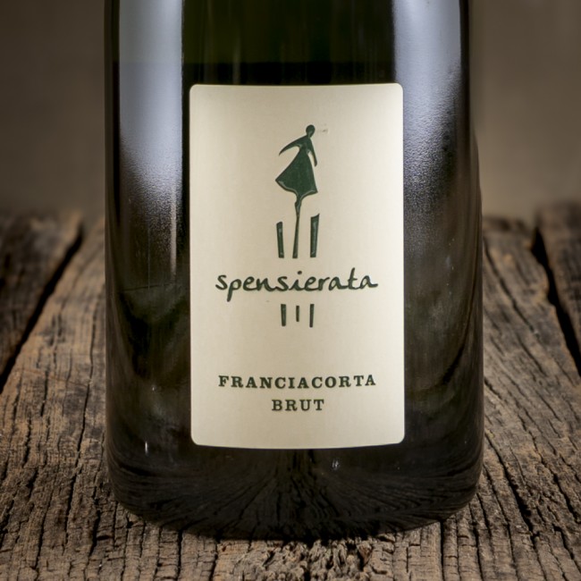 Etichetta dello Spumante Franciacorta Brut - Spensierata