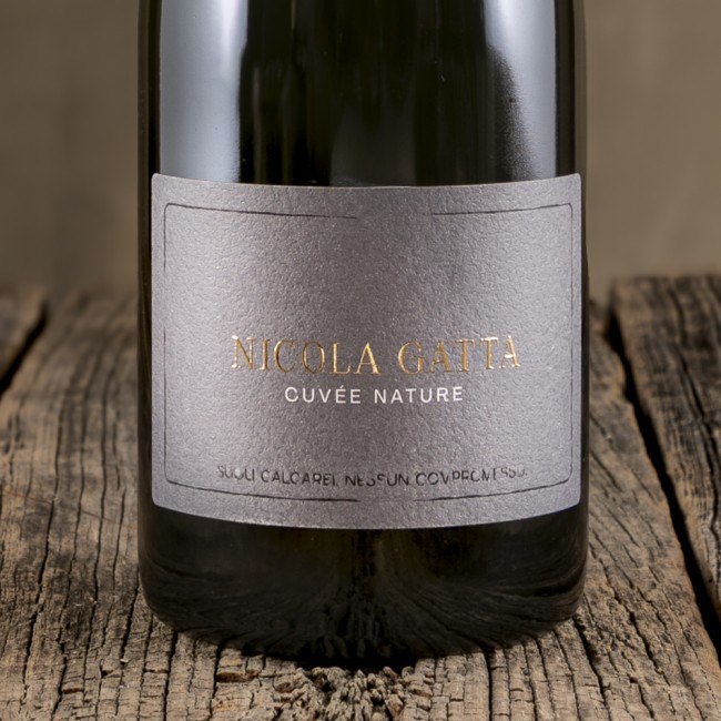 Etichetta dello Spumante Metodo Classico Cuvée Nature - Nicola Gatta