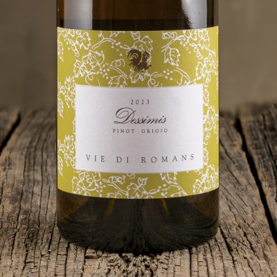 Etichetta del Pinot Grigio Friuli Isonzo DOC "Dessimis" - Vie di Romans