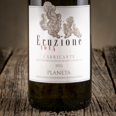 Etichetta del vino Carricante Sicilia DOC "Eruzione 1614" - Planeta