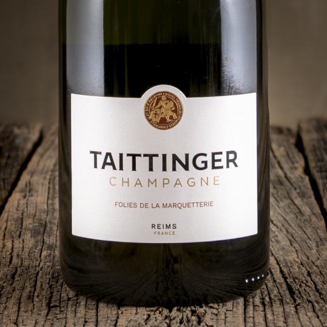 Etichetta dello Champagne "Les Folies de la Marquetterie" Brut - Taittinger