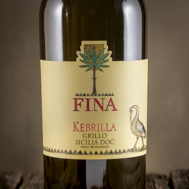 Etichetta del Grillo Sicilia DOC “Kebrilla” - Cantine Fina