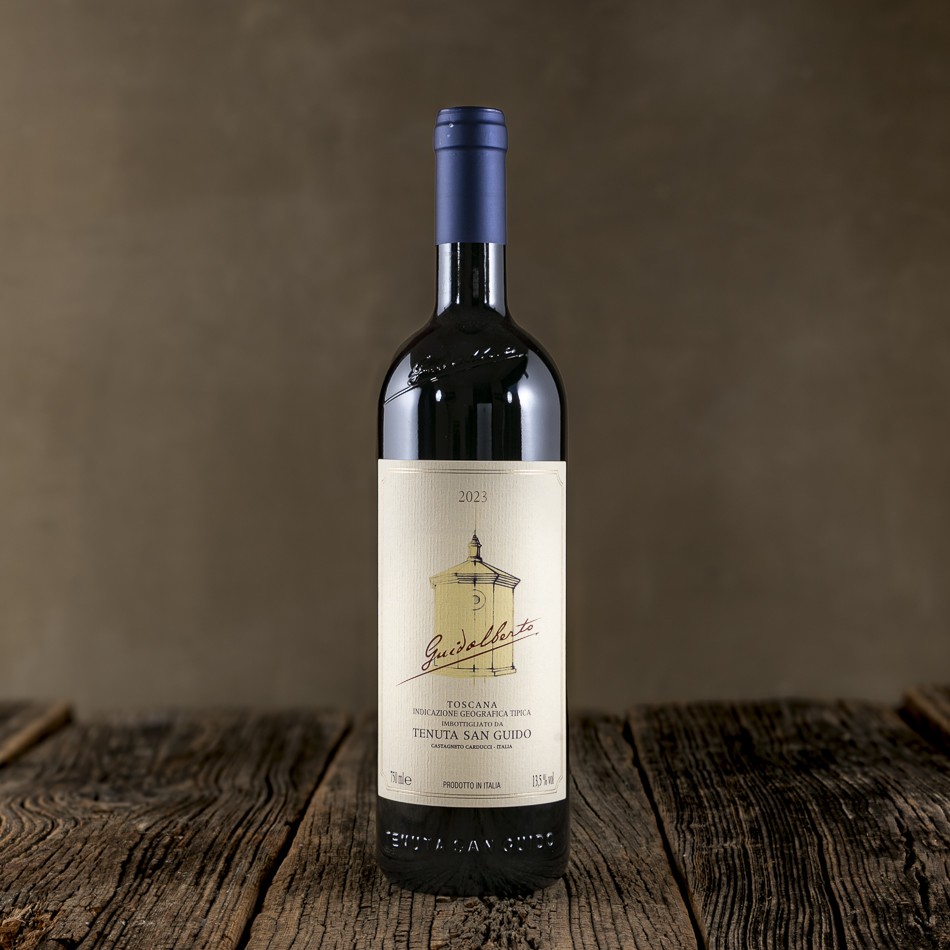 Bottiglia del Etichetta del Toscana Rosso IGT "Guidalberto" - Tenuta San Guido
