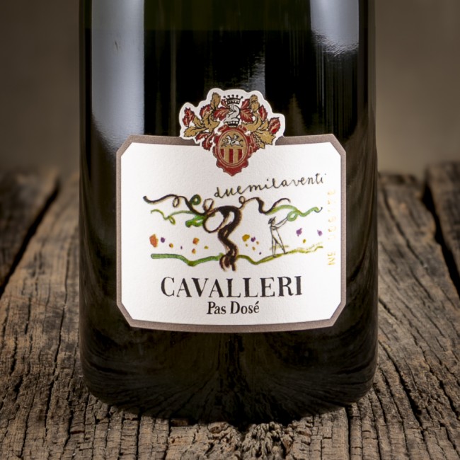 Etichetta dello Spumante Metodo Classico Rosé Millesimato - Cavalleri