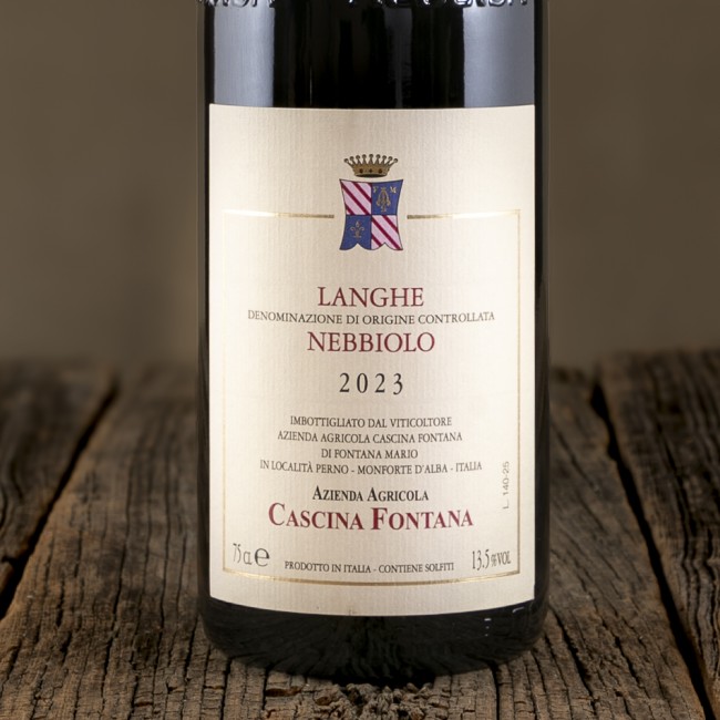 Etichetta di Langhe Nebbiolo DOC – Cascina Fontana