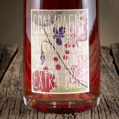 Etichetta dello Champagne Rosé de Meunier Extra Brut – Laherte Frères