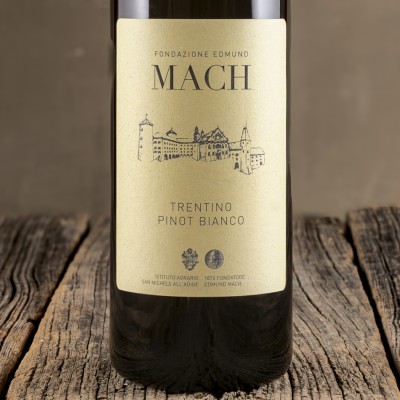 Etichetta del Pinot Bianco Trentino DOC - Fondazione Edmund Mach