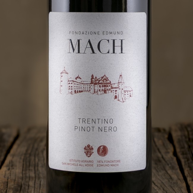 Etichetta del Pinot Nero Trentino DOC - Fondazione Edmund Mach