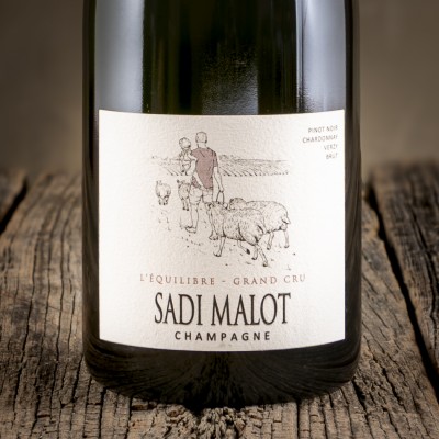 Etichetta dello Champagne Brut "L’Equilibre" – Sadi Malot