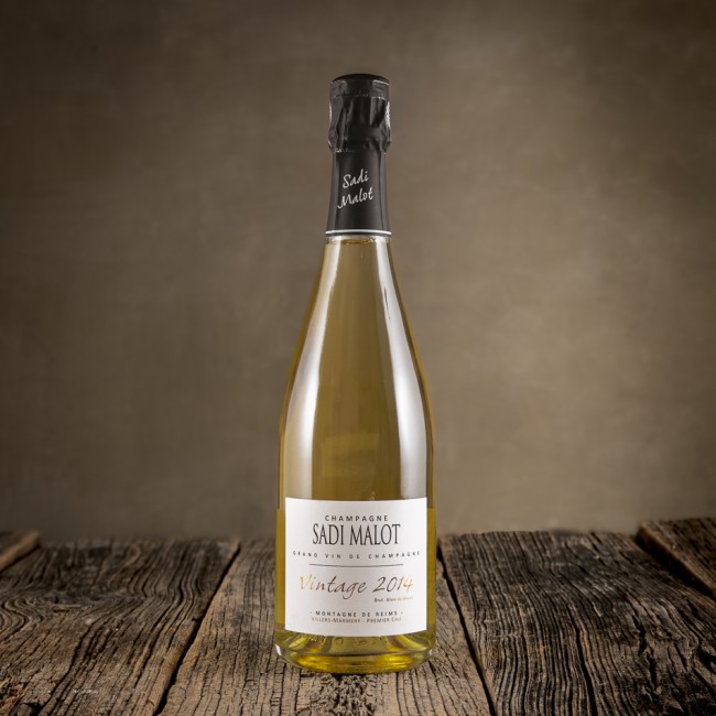 Bottiglia di Champagne Blanc de Blancs Vintage Millésime Brut 2014 – Sadi Malot