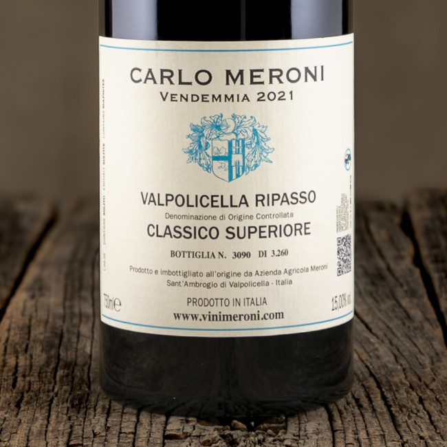 Etichetta del Valpolicella Ripasso Classico Superiore DOC “Carlo Meroni” - Meroni