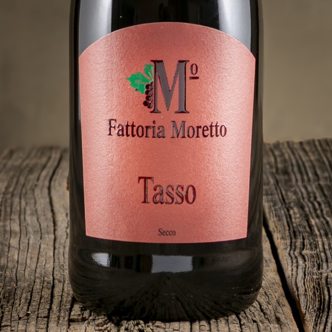 Etichetta del Lambrusco Grasparossa di Castelvetro "Tasso" - Fattoria Moretto