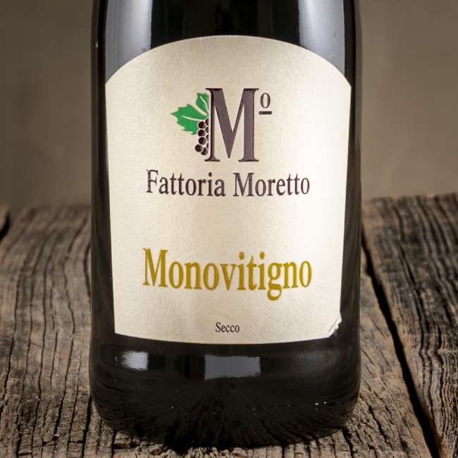Etichetta del Lambrusco Grasparossa di Castelvetro "Monovitigno" - Fattoria Moretto