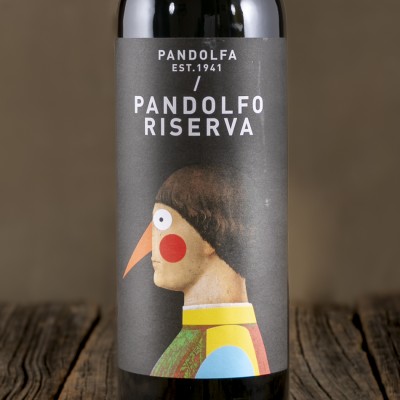 Etichetta del Romagna Sangiovese DOC Superiore Riserva "Pandolfo" - Tenuta Pandolfa
