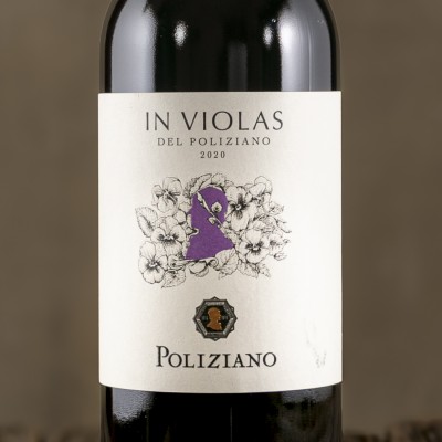 Etichetta del Merlot Cortona DOC "In Violas del Poliziano" - Poliziano