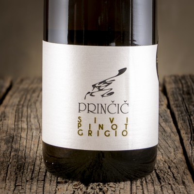 Etichetta del Pinot Grigio Goriska Brda "Sivi Pinot"- Tomaž Prinčič