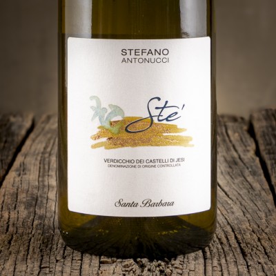 Etichetta del Verdicchio dei Castelli di Jesi DOC "Stè" - Santa Barbara