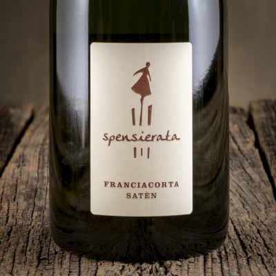 Etichetta dello Spumante Franciacorta Satèn - Spensierata