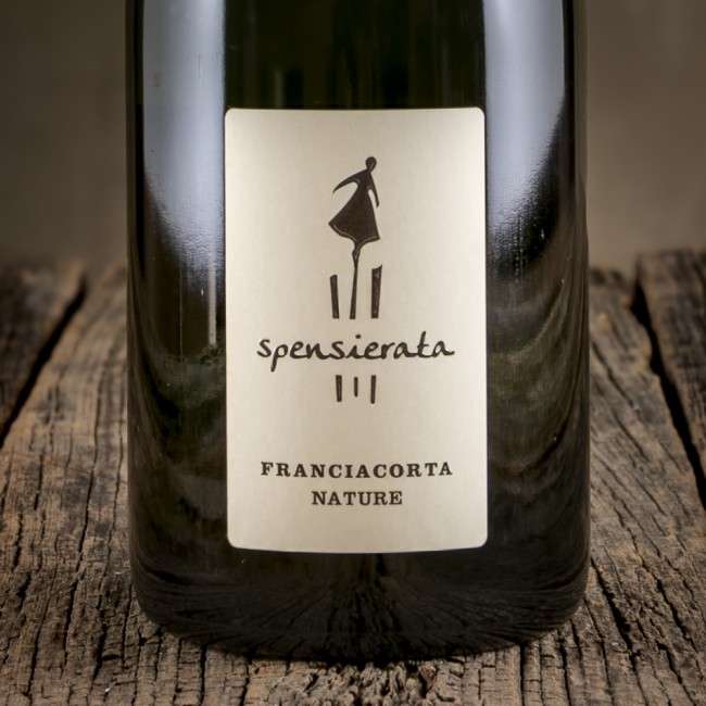 Etichetta dello Spumante Franciacorta Brut Nature - Spensierata