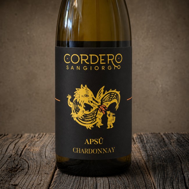 Etichetta Chardonnay Oltrepò Pavese DOC "Apsû " - Cordero San Giorgio