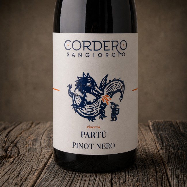Etichetta Pinot Nero Riserva Oltrepò Pavese DOC "Partù" - Cordero San Giorgio