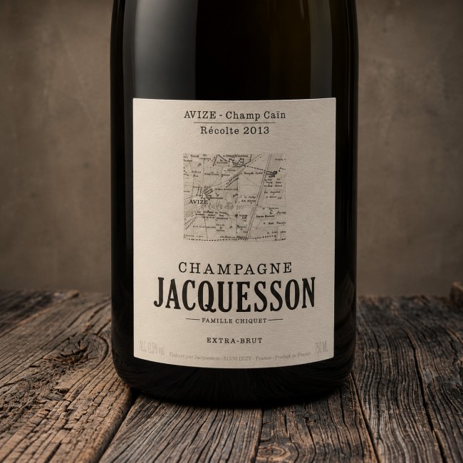 Etichetta Champagne Grand Cru "Avize - Champ Caïn" Extra Brut 2013 - Jacquesson