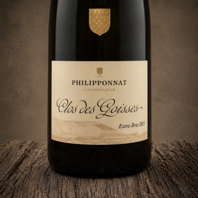 Etichetta Champagne "Clos des Goisses" Extra Brut 2015 - Philipponnat