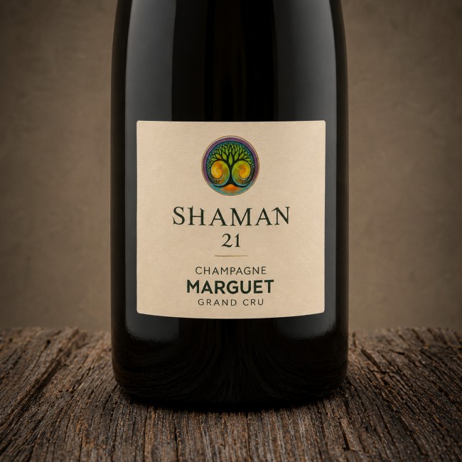 Etichetta Champagne Grand Cru "Shaman 21" Brut Nature - Marguet