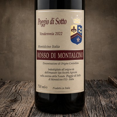 Etichetta Rosso di Montalcino DOC 2022 - Poggio di Sotto