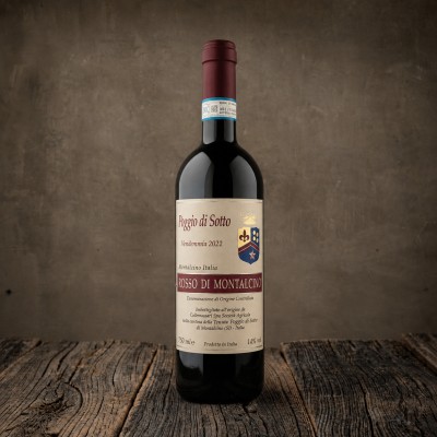 Bottiglia di Rosso di Montalcino DOC 2022 - Poggio di Sotto