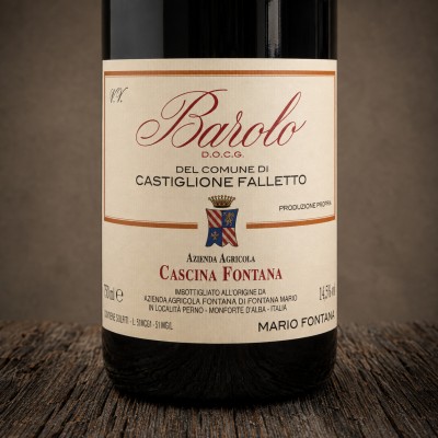 Etichetta Barolo DOCG del Comune di Castiglione Falletto 2021 - Cascina Fontana