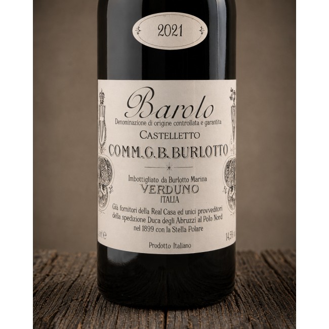 Barolo DOCG "Castelletto" 2021 - Comm. G.B. Burlotto - etichetta
