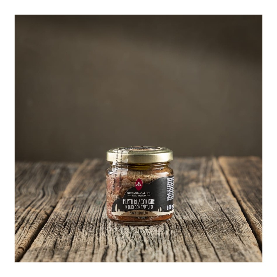 Filetti di Acciughe in Olio con Tartufo - Stefania Calugi Filetti di Acciughe in Olio con Tartufo - Stefania Calugi