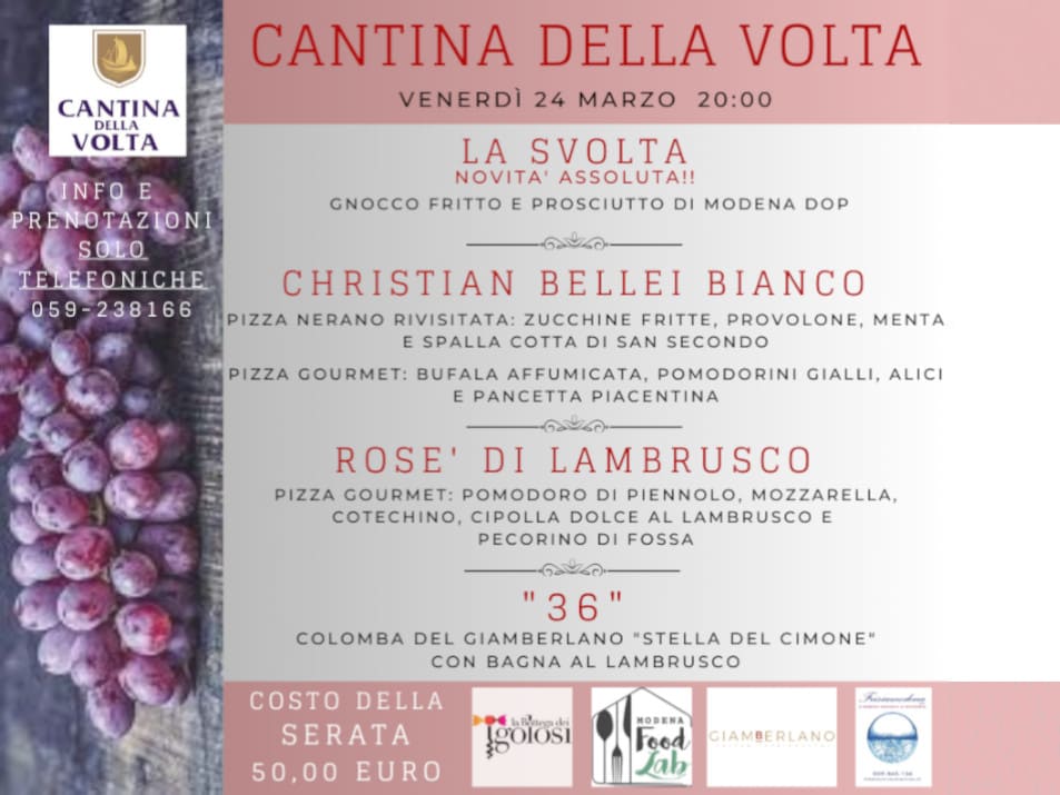 Serata degustazione "Cantina della Volta"